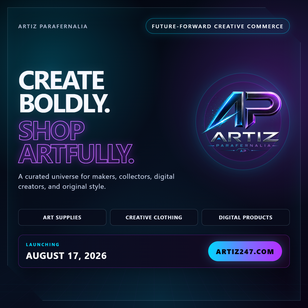 Artiz Parafernalia launch graphic announcing the August 17, 2026 launch.